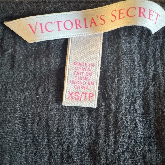 Victoria Secret Swimwear Cover Up Black Size XSmall Tank Top Fringe Pullover - Picture 5 of 8